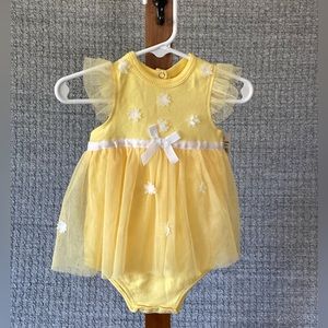 NWT DDG Darling yellow 3-6 month onesie with skirt